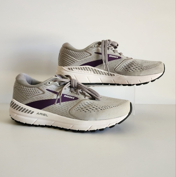 Brooks Ariel ‘20 Women’s 8.5M Running Grey Gray Purple Shoes - Picture 1 of 11